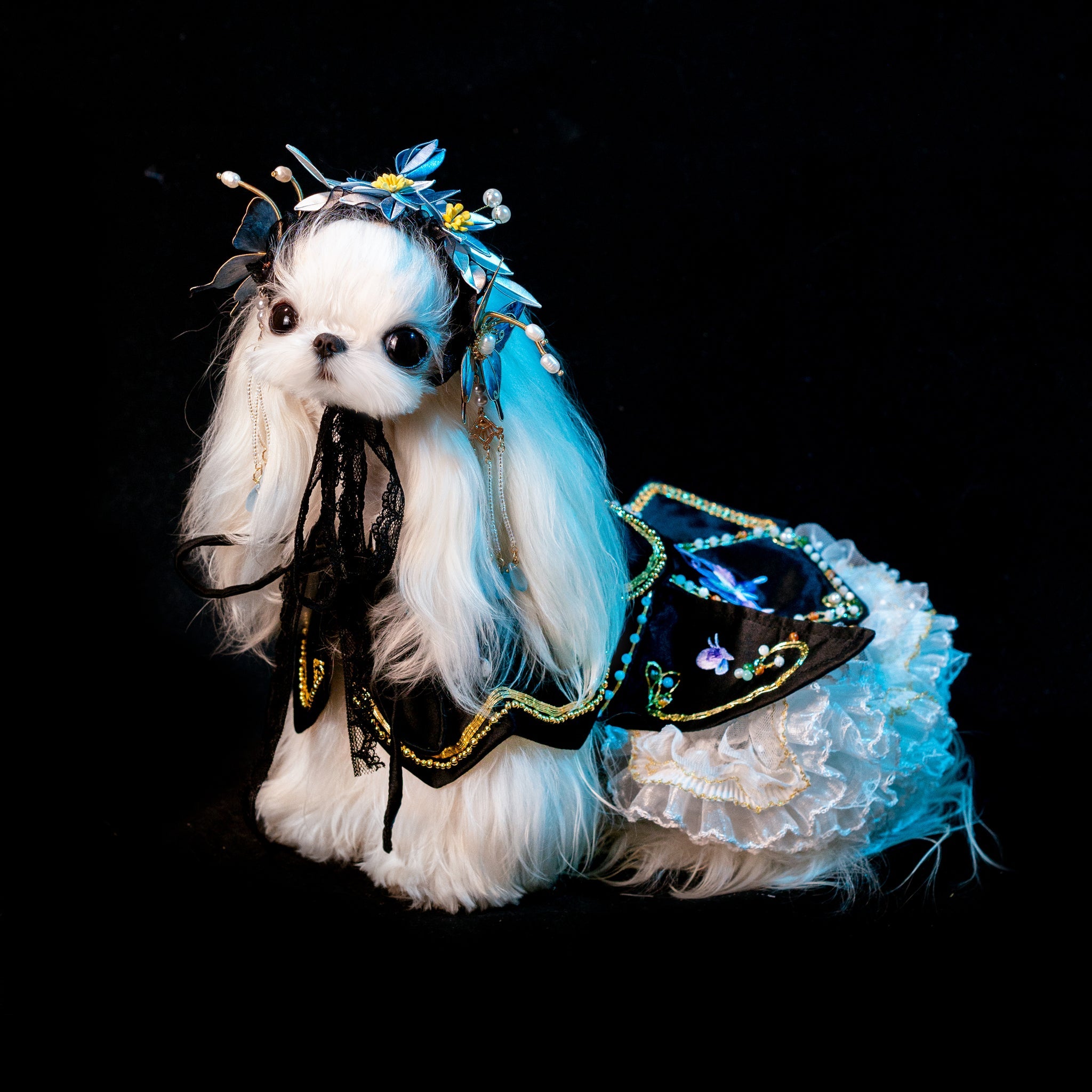 Gilded Paw Paw Butterfly Garden Pet Dress