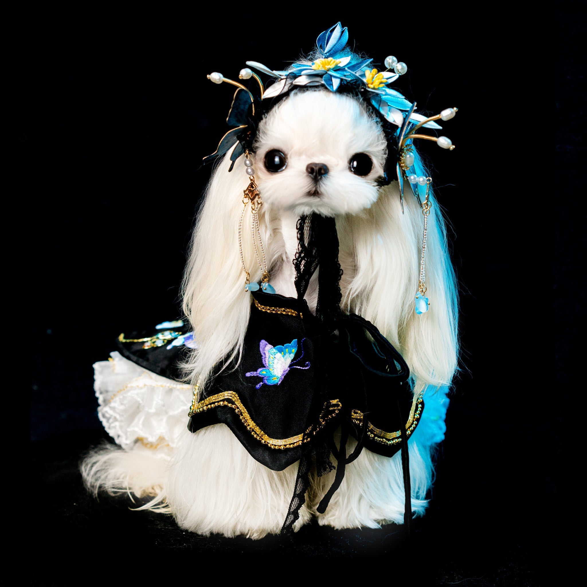 Gilded Paw Paw Butterfly Garden Pet Dress