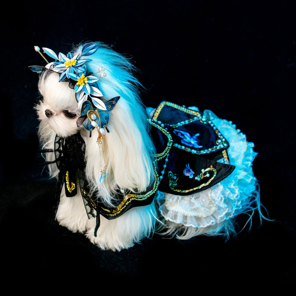 Gilded Paw Paw Butterfly Garden Pet Dress