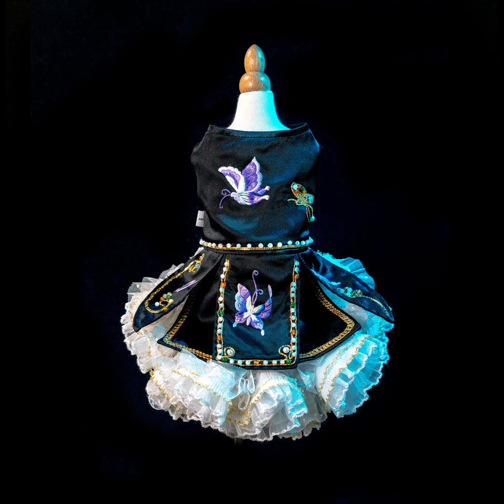 Gilded Paw Paw Butterfly Garden Pet Dress