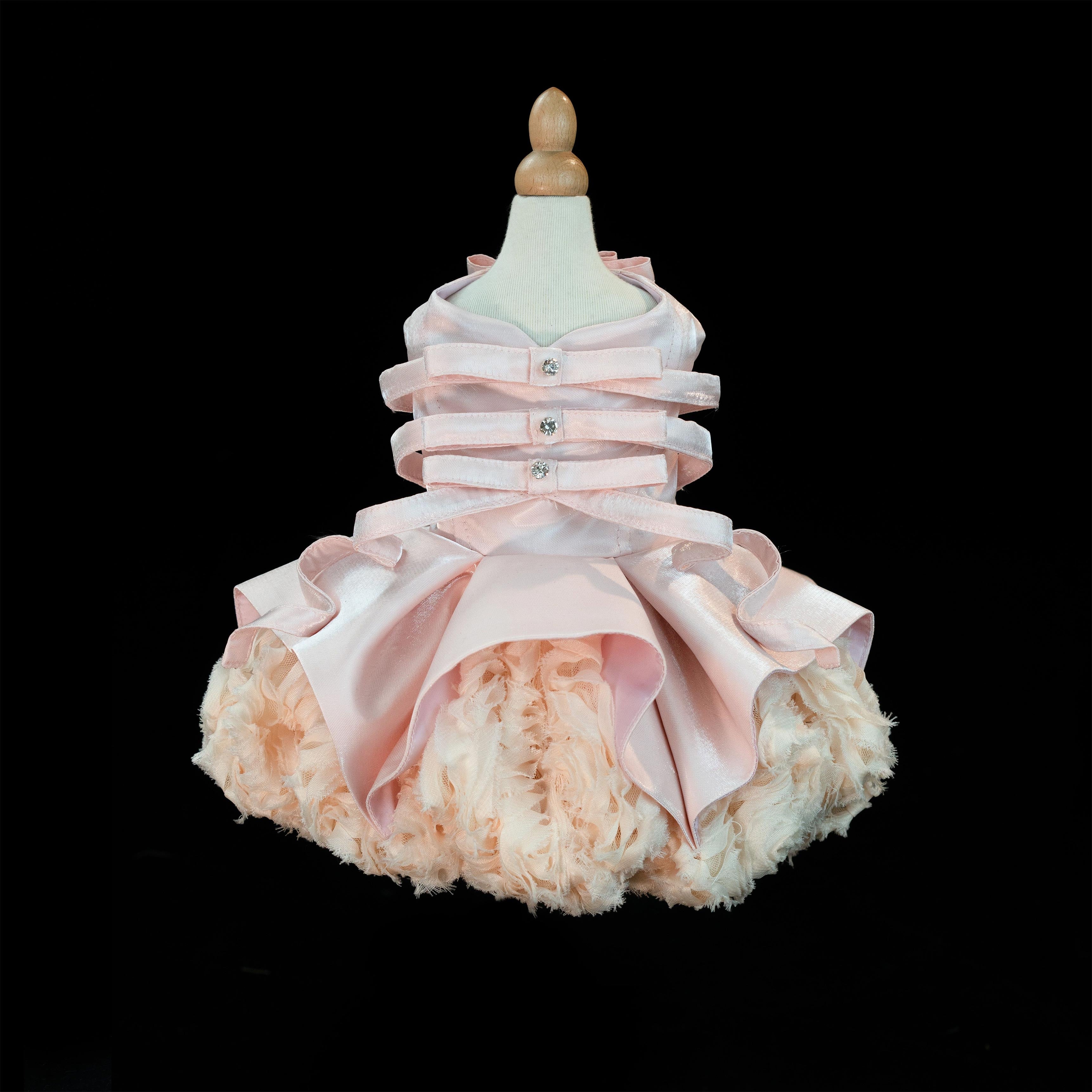 Gilded Paw Paw Satin Dream Rose Pet Dress