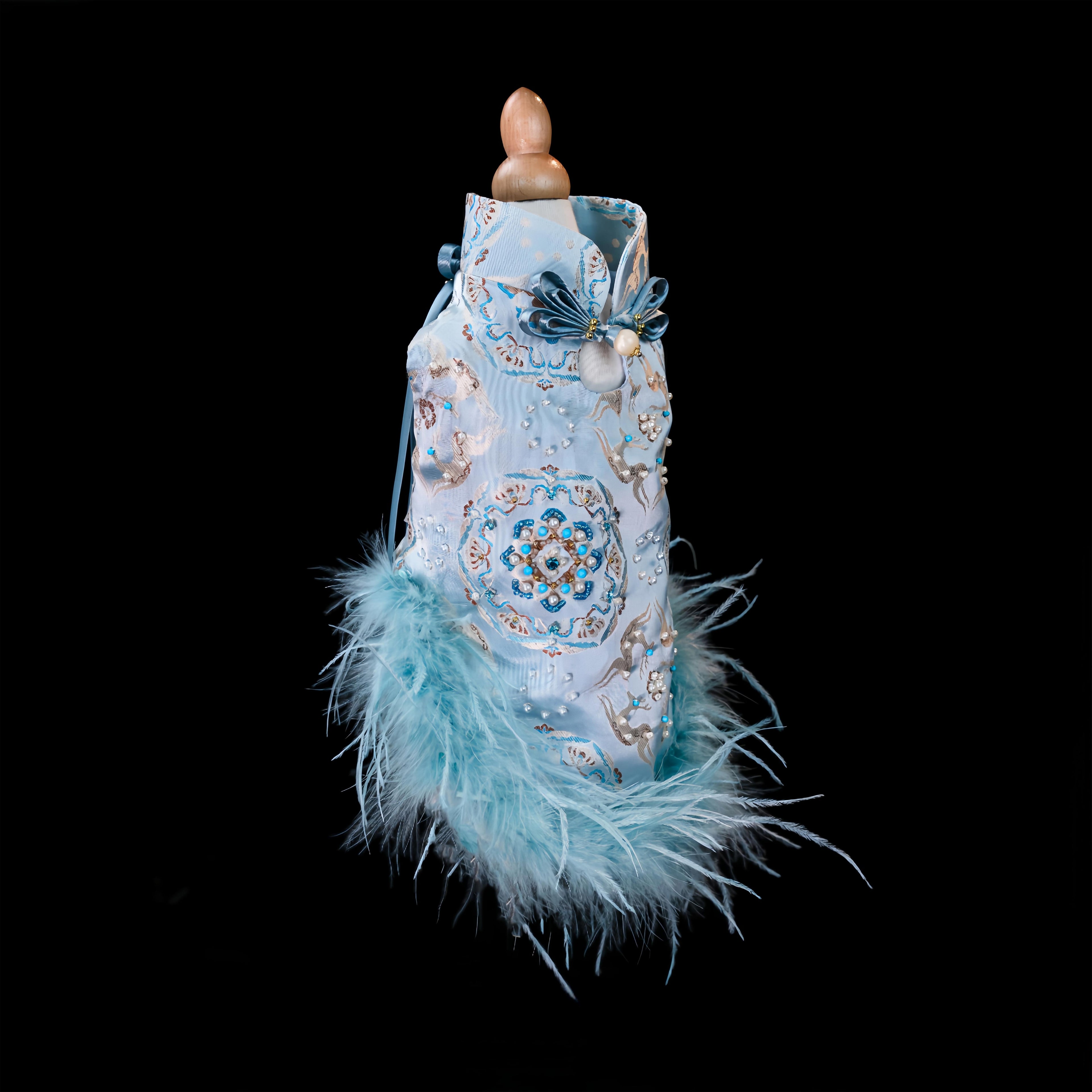 Gilded Paw Paw Deer Through Florals Pet Dress