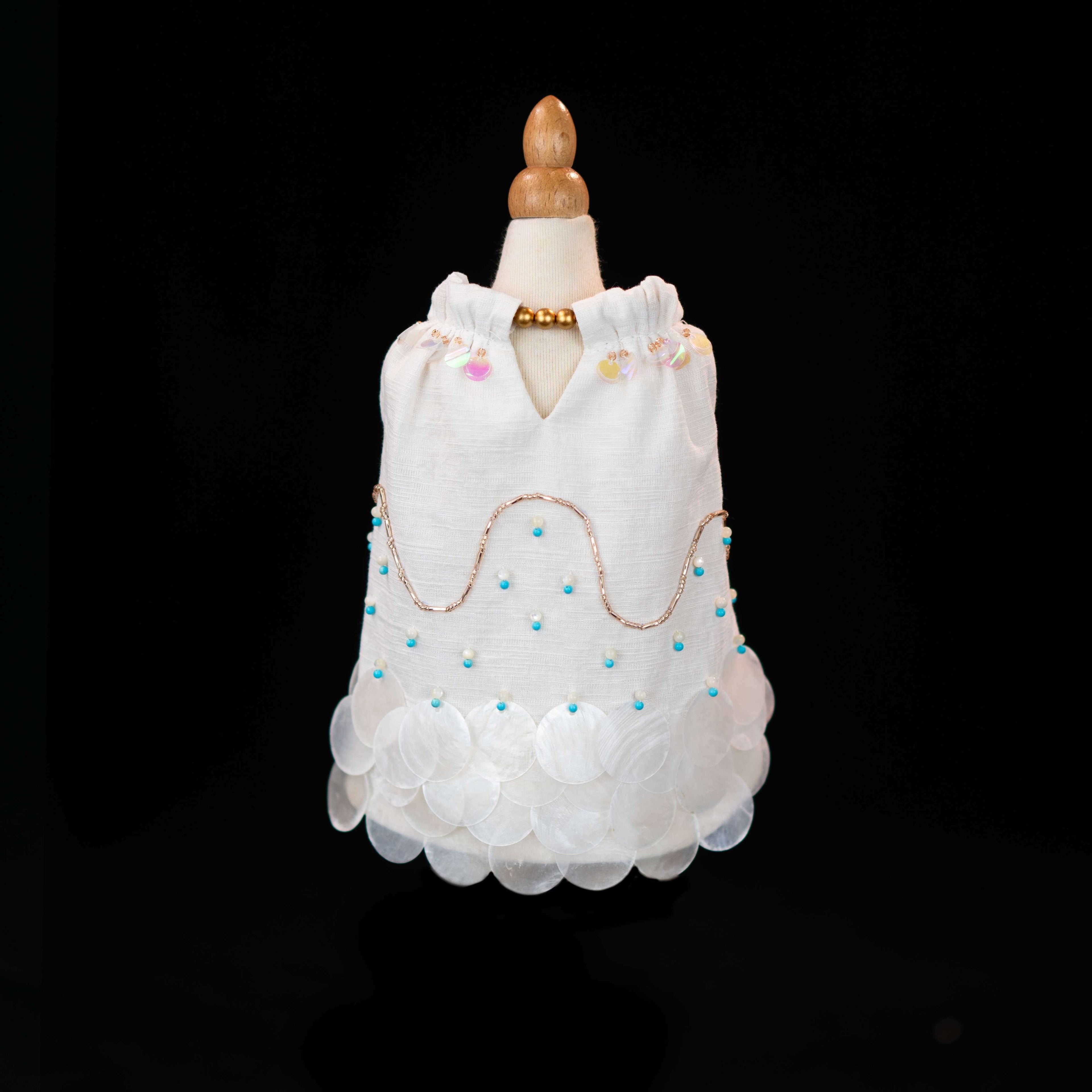 Gilded Paw Paw Scallop's Tale Pet Dress