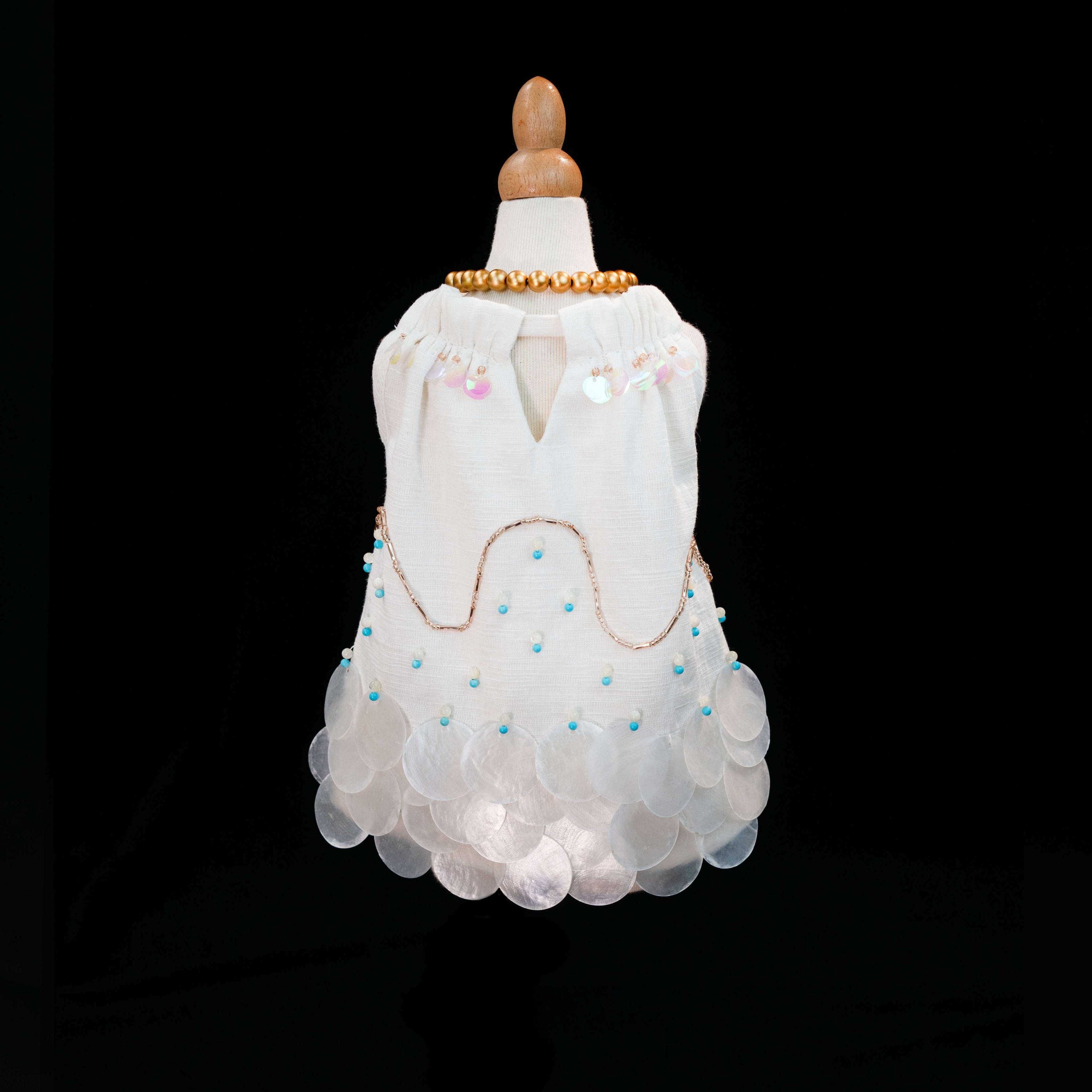 Gilded Paw Paw Scallop's Tale Pet Dress