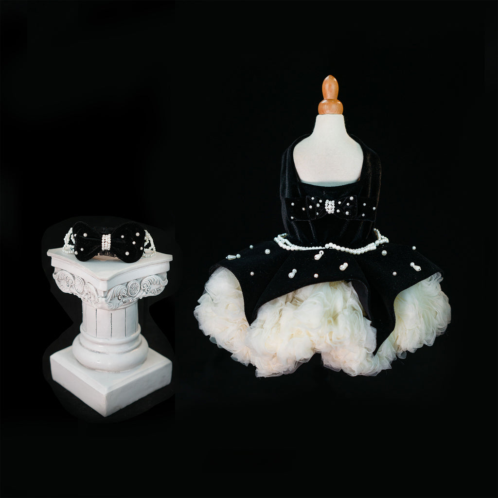 Gilded Paw Paw Velvet Sweetheart Pet Dress