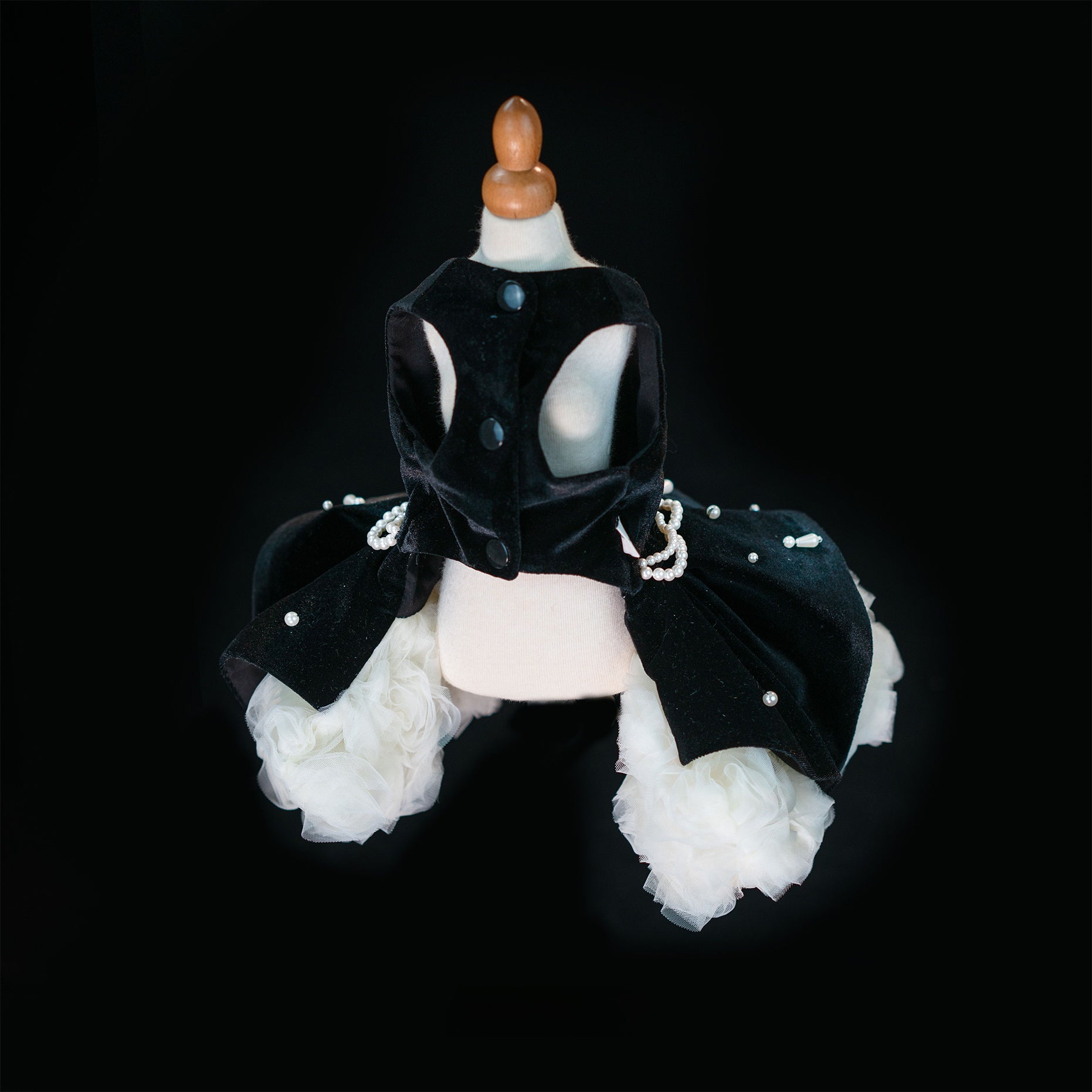 Gilded Paw Paw Velvet Sweetheart Pet Dress